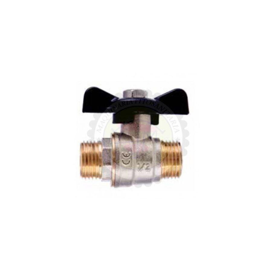 Llave Esfera Mariposa 1/2x1/2 M-M