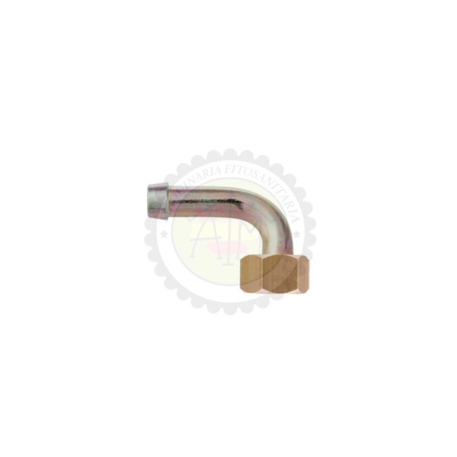 Racor Curvo 1/2" Completo (Tuerca + Espiga + Junta)
