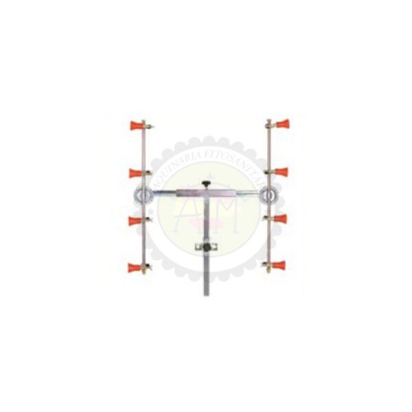 Barra en T 4+4 con Pulverizadores Regulables con Módulo Antigota