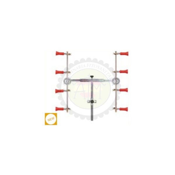 Barra en T 4+4 con Pulverizadores Regulables Turbo con Módulo Antigota