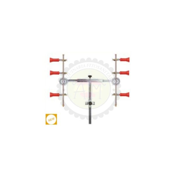 Barra en T 3+3 con Pulverizadores Regulables Turbo con Módulo Antigota